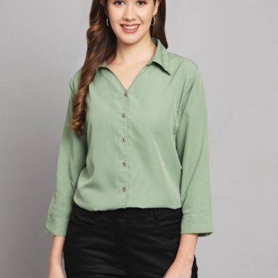 Women Regular Fit Solid Casual Shirt