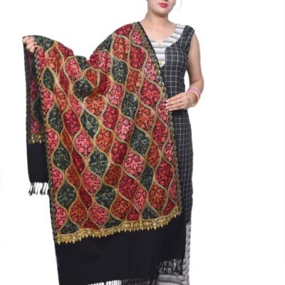 SSKfashions Acrylic, Wool Embroidered Women Shawl